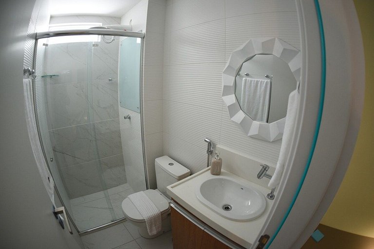 506B - Apto Luxo Branco Haus, 2 suítes e VISTA PRO MAR