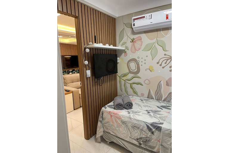 Apto 304A, LUXO 2 suítes, Pé na Areia Branco Haus