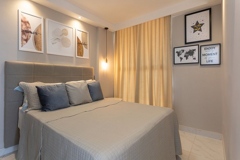 504B - Cobertura Luxuosa com Banheira Privada e Vista pro Ma