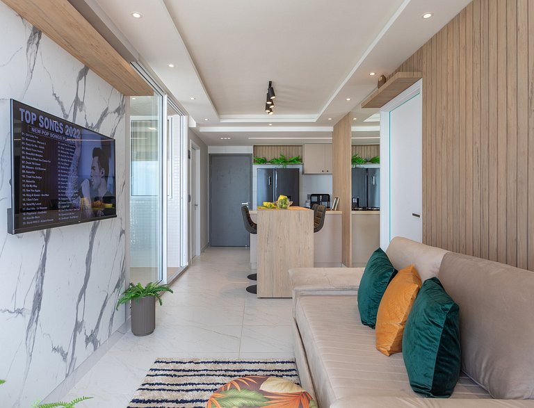 504B - Cobertura Luxuosa com Banheira Privada e Vista pro Ma