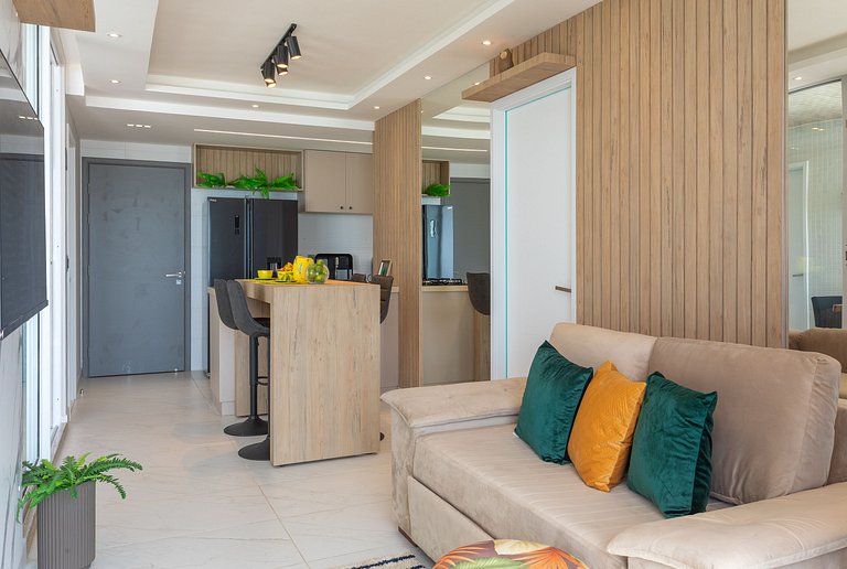 504B - Cobertura Luxuosa com Banheira Privada e Vista pro Ma