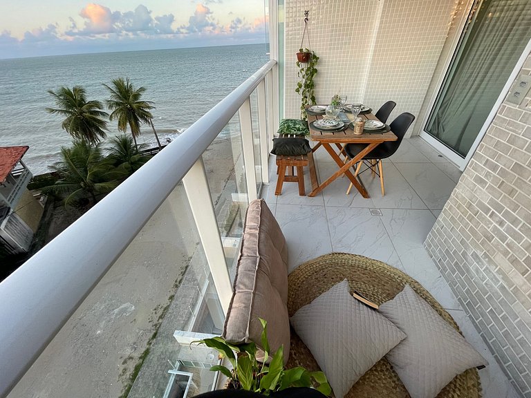 506B - Apto Luxo Branco Haus, 2 suítes e VISTA PRO MAR