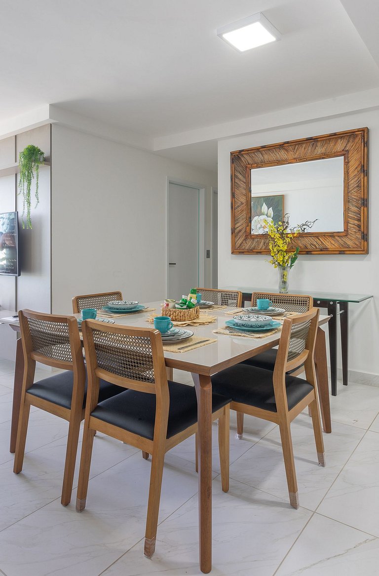 207B - Luxuoso Apto de 3 Quartos - Frente pro Mar no Branco