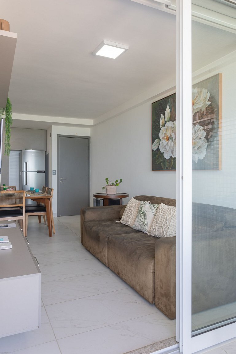 207B - Luxuoso Apto de 3 Quartos - Frente pro Mar no Branco