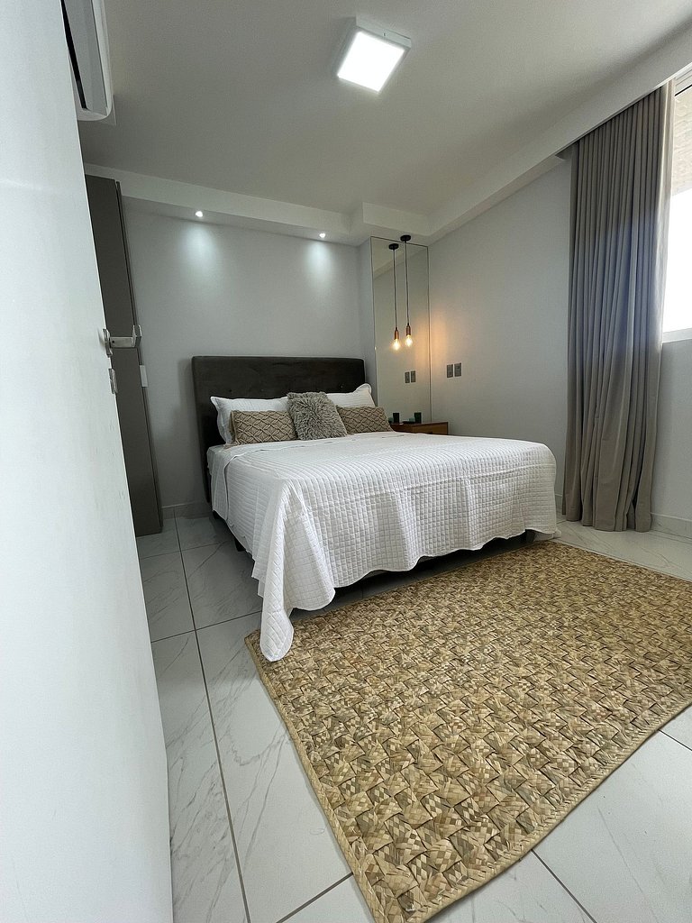 506B - Apto Luxo Branco Haus, 2 suítes e VISTA PRO MAR