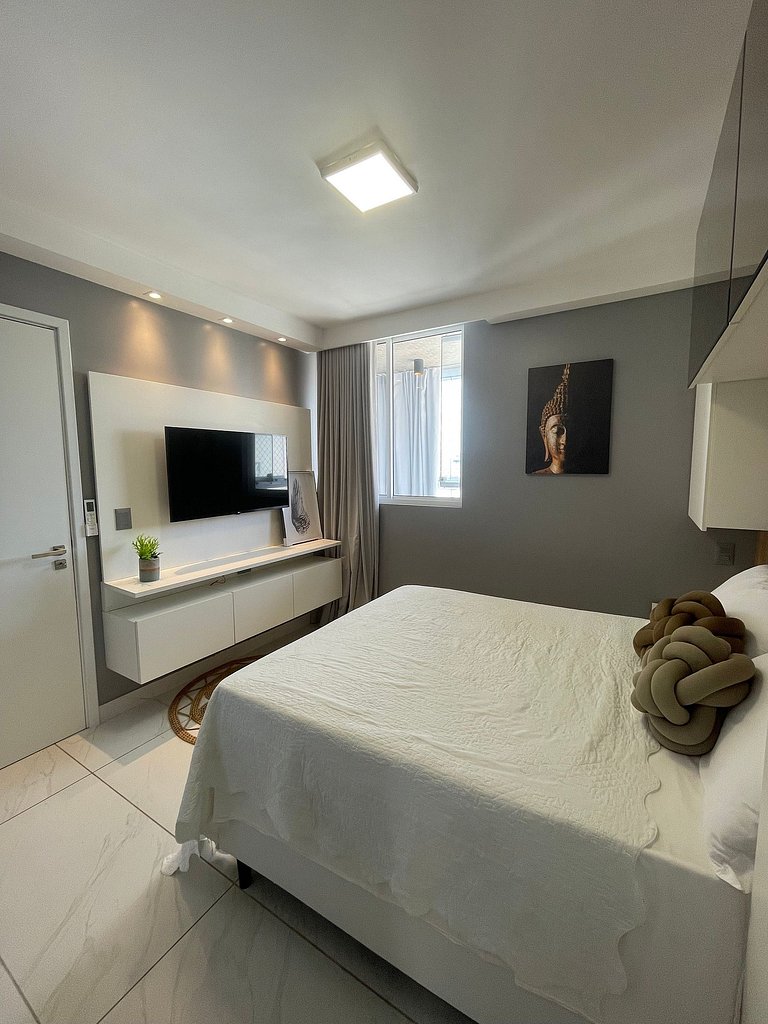 406A - Apto Luxo 2 Suítes - Pé na Areia do Branco Haus