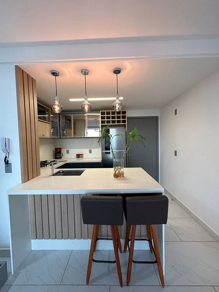 305B Vista pro Mar 2 suítes - Branco Haus by Jess