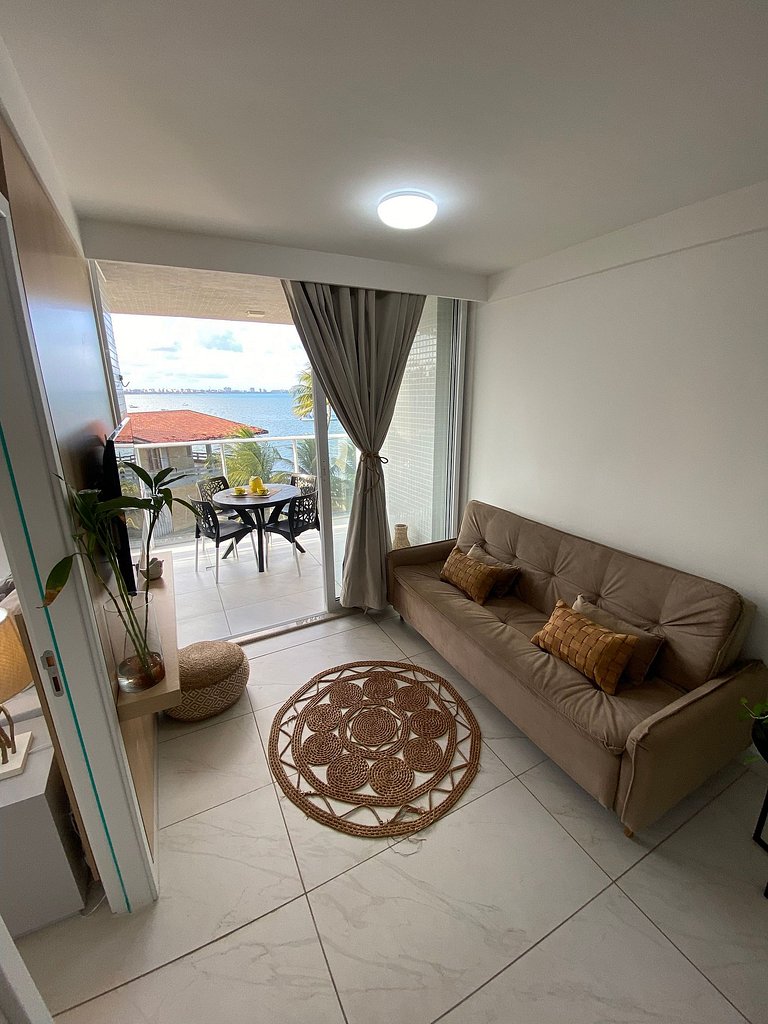 304B - Luxo vista mar e pé na areia- Branco Haus