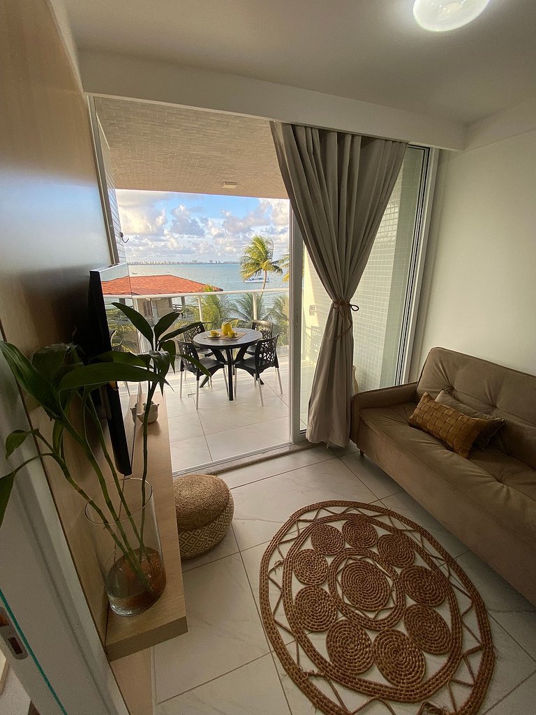304B - Luxo vista mar e pé na areia- Branco Haus