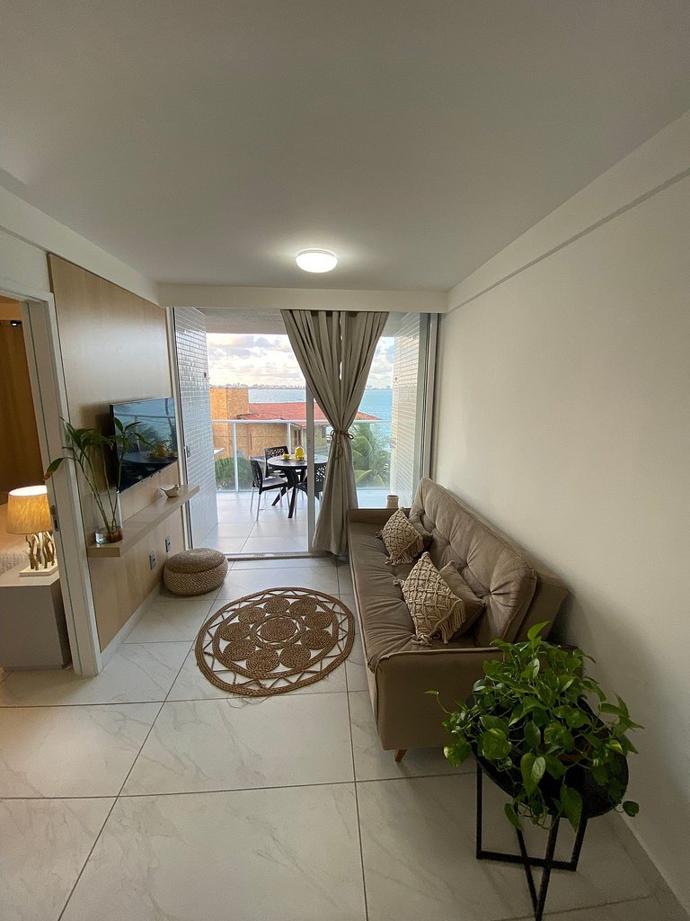 304B - Luxo vista mar e pé na areia- Branco Haus