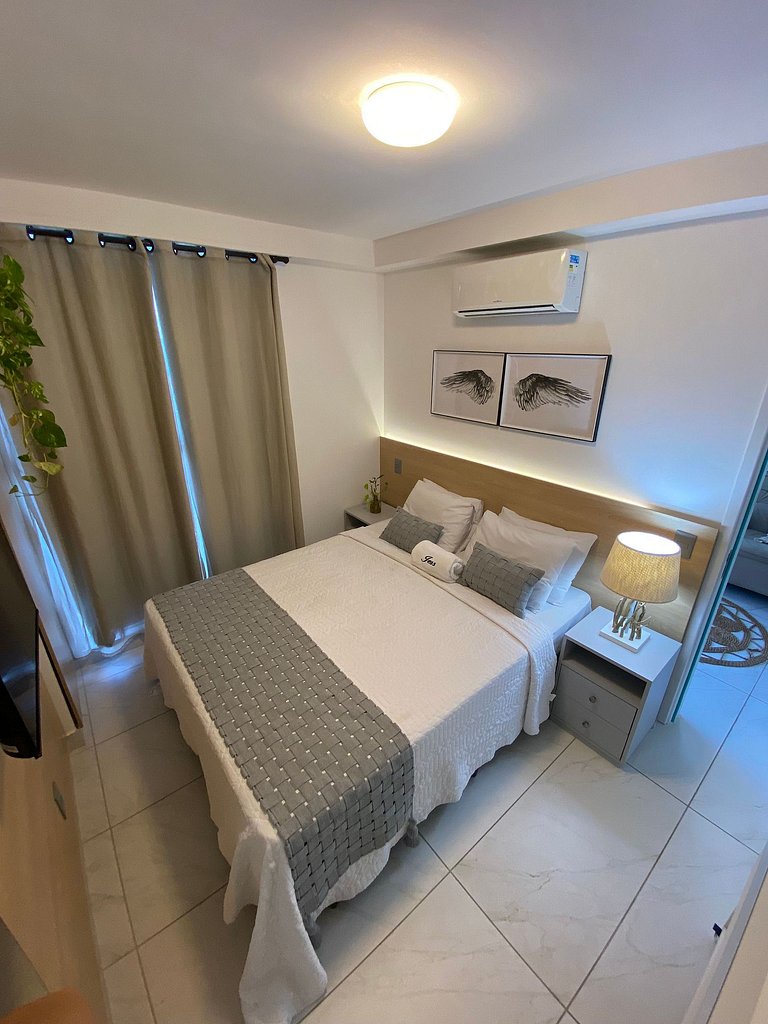304B - Luxo vista mar e pé na areia- Branco Haus
