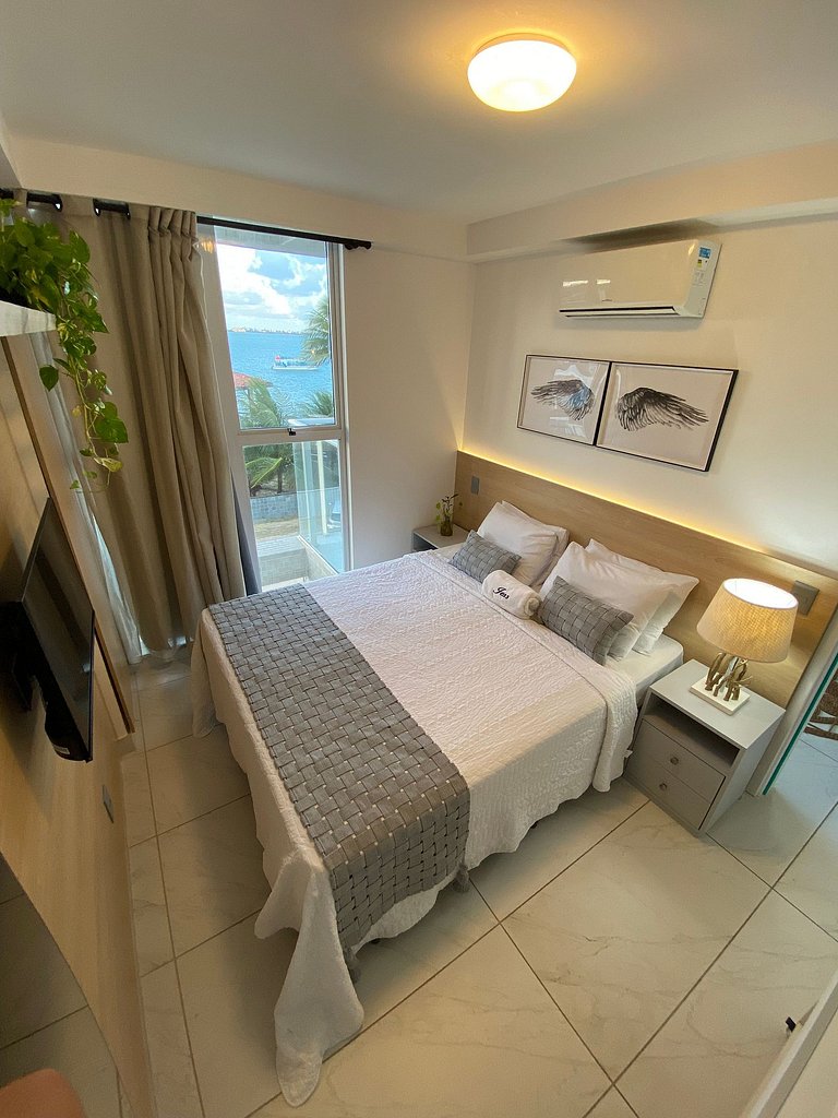 304B - Luxo vista mar e pé na areia- Branco Haus