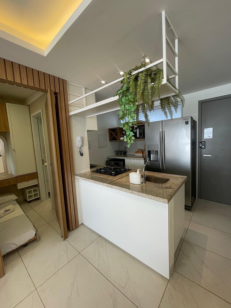 Apto 304A, LUXO 2 suítes, Pé na Areia Branco Haus