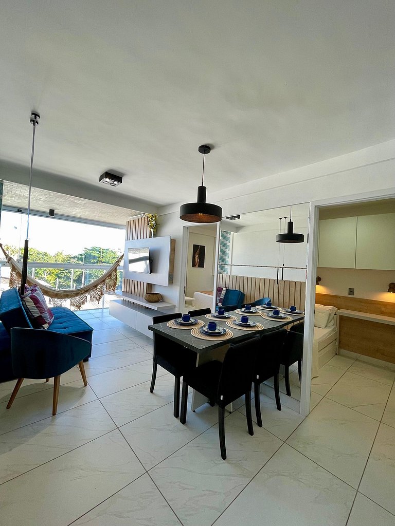406A - Apto Luxo 2 Suítes - Pé na Areia do Branco Haus