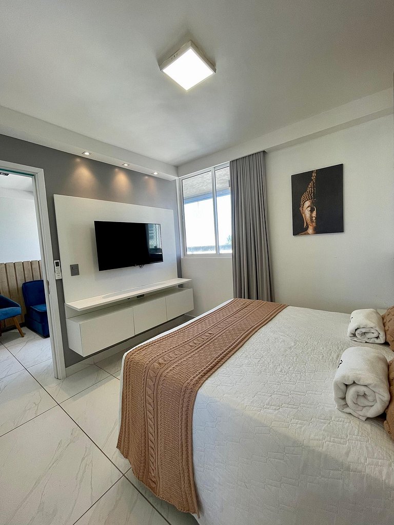 406A - Apto Luxo 2 Suítes - Pé na Areia do Branco Haus