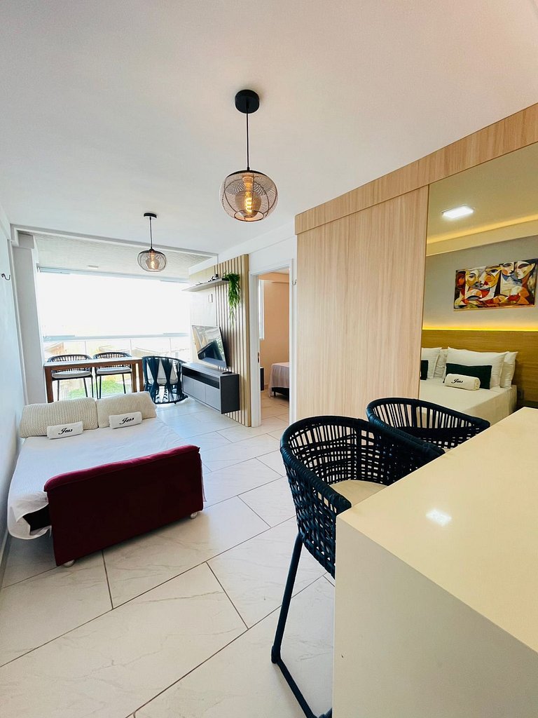 305B Vista pro Mar 2 suítes - Branco Haus by Jess