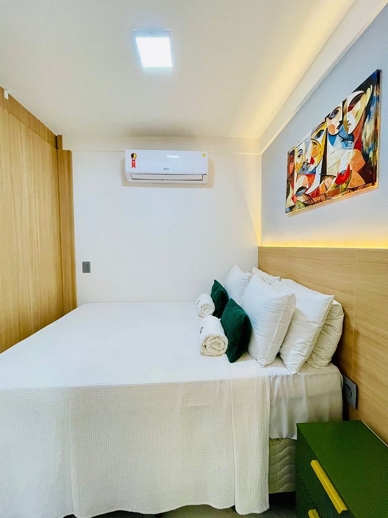 Apto c/ vista mar e pôr do sol/ pé na areia - 305B