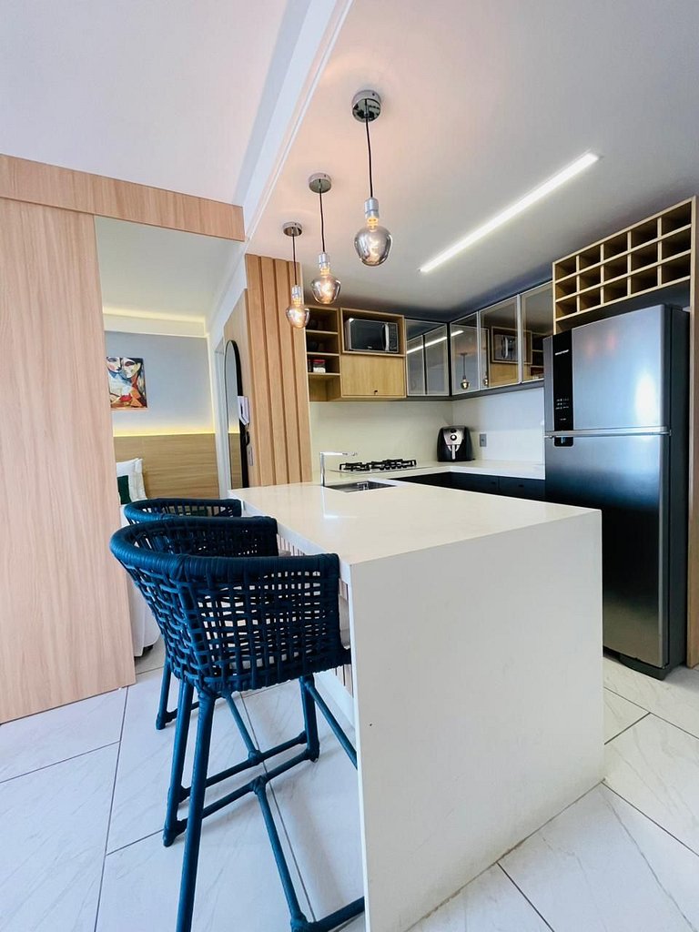 305B Vista pro Mar 2 suítes - Branco Haus by Jess