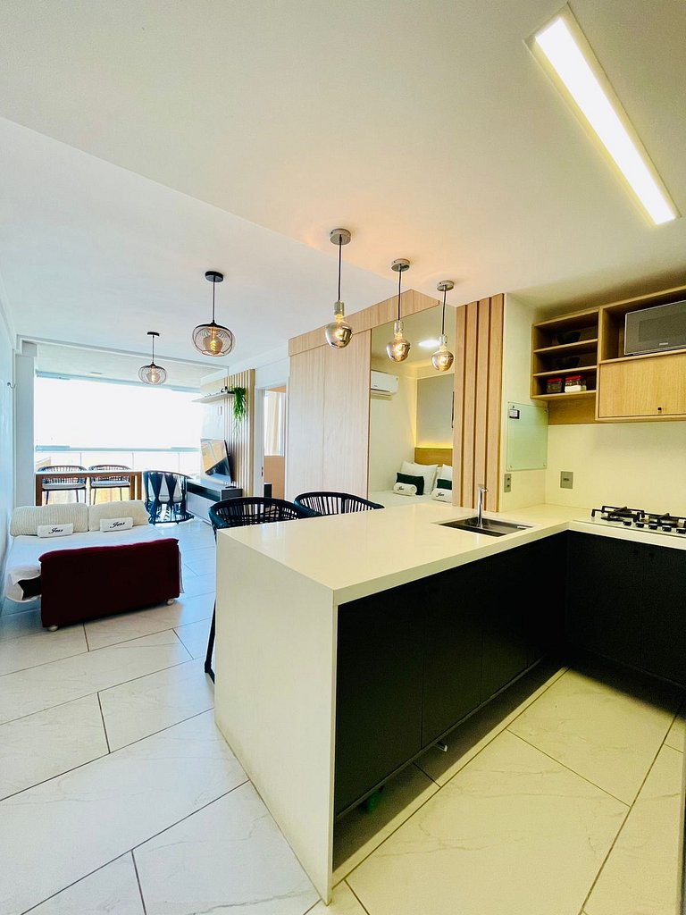 305B Vista pro Mar 2 suítes - Branco Haus by Jess